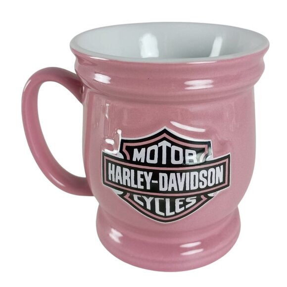 Harley Davidson Pink Coffee/Tea Mug-Silver Glider Eagle Cup 12oz. - Picture 2 of 6